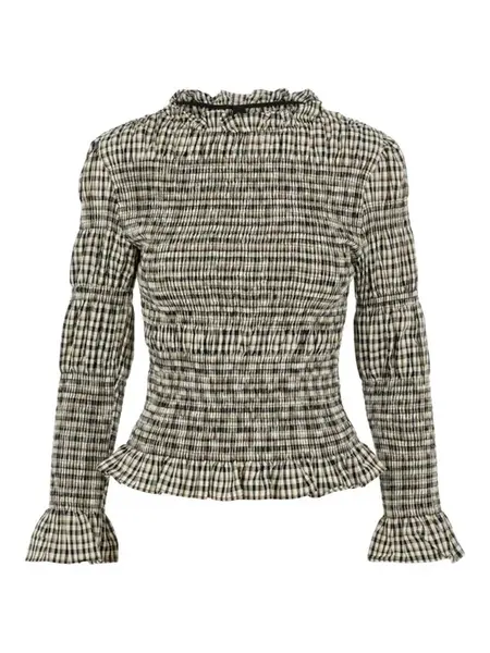 YAS Blúzka 'YASCHEMMA'  béžová / čierna