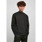 Heavy Boxy Mock Neck Neck s dlouhým rukávem černý