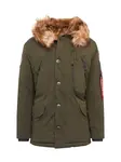 ALPHA INDUSTRIES Zimná parka 'Polar'  žltohnedá / olivová / jasne červená / biela