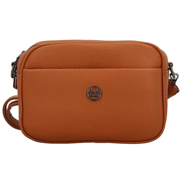 Trendy dámská koženková crossbody kabelka Karlita, hnědá