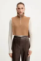 Nákrčník s přídavkem vlny Pinko hnědá barva, 105994 A2Z4