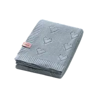 BABY ONO Deka pletená bambusová šedá 75 x 100 cm