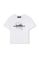 Dětské bavlněné tričko Karl Lagerfeld bílá barva, Z30943
