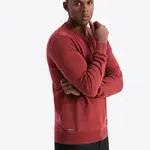 Ombre Men's wash sweater with v-neck - red