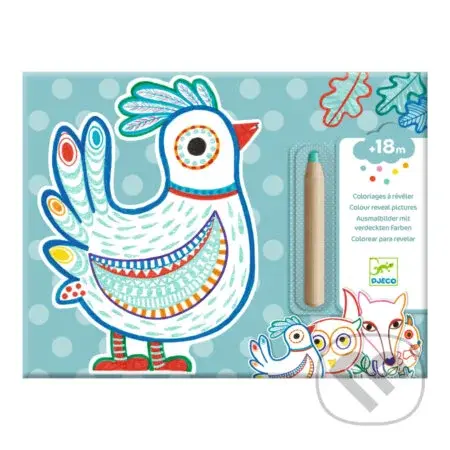 Kamaráti z lesa: Magické vyfarbovanie farbičkou - hra z kategorie Vzdělávací hry