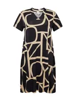 ONLY Carmakoma Šaty 'Fyrla'  béžová / čierna