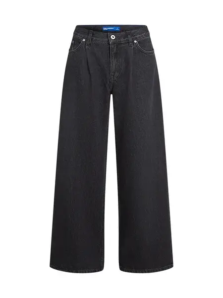 KARL LAGERFELD JEANS Plisované rifle  čierna
