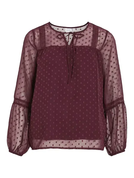 VILA Blúzka 'VIEdee'  vínovo červená