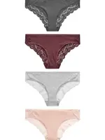 Next Nohavičky  sivá / ružová / bordová