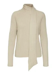VERO MODA Sveter 'Zoey'  tmavobéžová