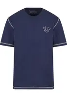 True Religion Tričko  námornícka modrá / biela