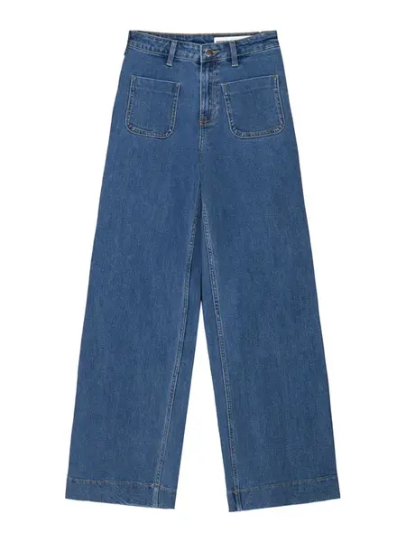 Bershka Džínsy  modrá denim