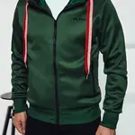 Zelená pánská mikina s kapucí Dstreet