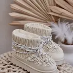 FR1 Dětské Sněhule S Teplou Podšívkou Světle Béžové Nastira