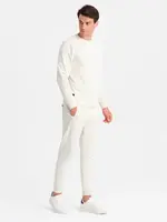 Ombre BASIC men's cotton tracksuit set unbuttoned sweatshirt + joggers
