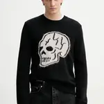 Svetr z vlněné směsi The Kooples pánský, černá barva, HPUL30003K