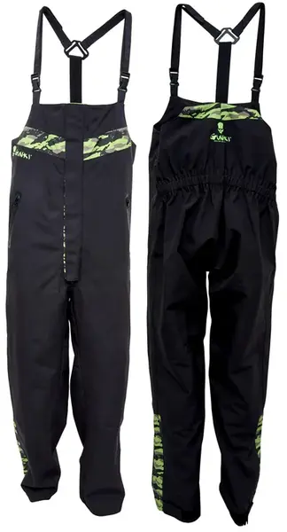 Gunki vodotěsné kalhoty camo waterproof bib and brace 30k - m