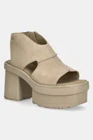 Semišové sandály UGG New Heights Platform béžová barva, 1167479-MDSD