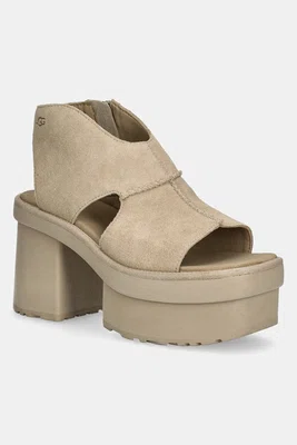 Semišové sandály UGG New Heights Platform béžová barva, 1167479-MDSD