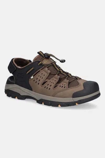 Sandály Skechers TRESMEN pánské, hnědá barva, 205113