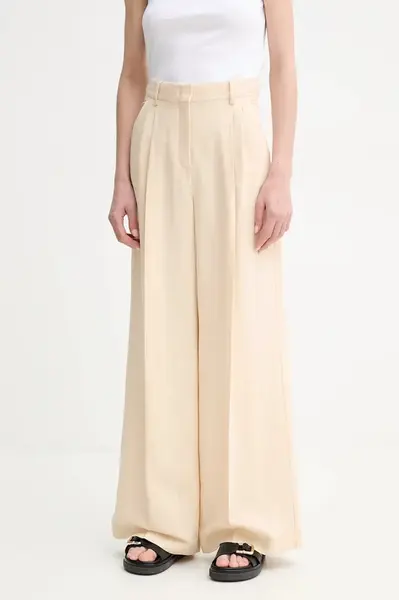 Kalhoty s příměsí lnu Weekend Max Mara