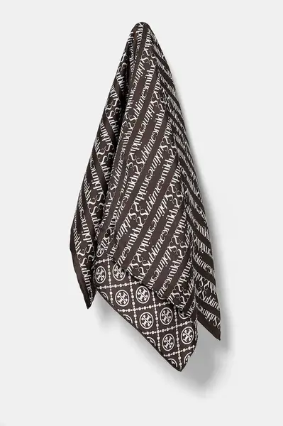 Hedvábný šátek Tory Burch T Monogram Sublime