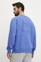 Bavlněná mikina The North Face Relaxed pánská, fialová barva, s aplikací, NF0A8C366IF1