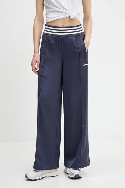 Tepláky adidas Originals Wide Trackpant dámské, tmavomodrá barva, JC7758