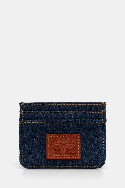 Pouzdro na karty Levi's tmavomodrá barva, 0020B-0000