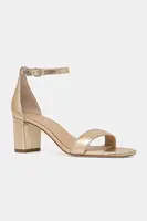 Kožené sandály Lauren Ralph Lauren Logan zlatá barva, 802935562004