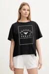 Bavlněné tričko Emporio Armani Underwear černá barva, EW000553 AF10887