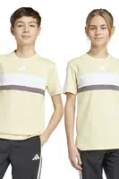 Dětské bavlněné tričko adidas žlutá barva, JC6661