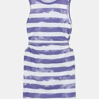 Dětské bavlněné šaty United Colors of Benetton fialová barva, mini, 3SL3CV013