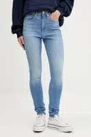 Džíny Tommy Jeans dámské, modrá barva, DW0DW20028