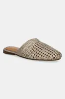 Pantofle Tommy Hilfiger CROCHET METALLIC LEATHER MULE