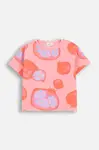 Tričko Coccodrillo růžová barva, TROPICAL STORY GIRL KIDS