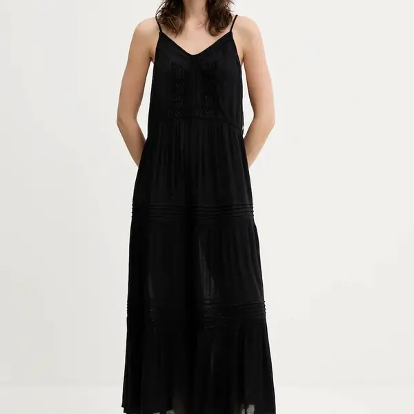 Šaty Superdry černá barva, midi, W8011908A-02A