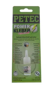 Vteřinové lepidlo na plasty a kovy Power Kleber, 3 g - Petec
