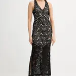 Šaty Guess CHRISTEL černá barva, maxi, přiléhavé, W5GK37 KCS90