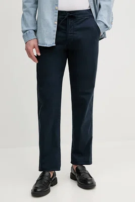 Kalhoty Pepe Jeans PULL ON COMFORT CHINO pánské, tmavomodrá barva, jednoduché, PM211866