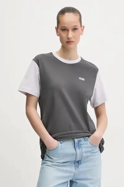 Tričko Vans šedá barva, VN000JDKEKF1