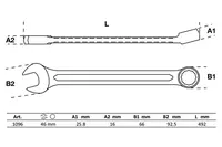 BGS technic Klíče očkoploché CrV (různé velikosti 6-50mm) - BGS Velikost: 36 mm