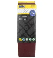 Brusné pásy 75 x 533 mm, různé zrnitosti, pro pásovou brusku - MAGG Zrnitost: A40