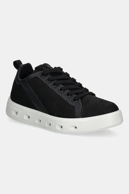 Semišové sneakers boty Ecco Street černá barva, 209753-51052