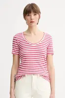 Bavlněné tričko Marc O'Polo dámské, růžová barva, 504219651293