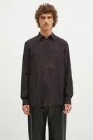 Košile Paul Smith pánská, hnědá barva, regular, s klasickým límcem, M1R-901U-N02490