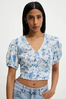 Halenka Answear.LAB dámská, modrá barva, vzorovaná