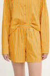 Bavlněné šortky Silvian Heach TAIR dámské, oranžová barva, high waist, GPP25445SH