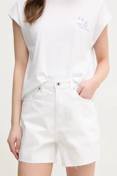 Džínové šortky Pepe Jeans A-LINE SHORT UHW RACHEL