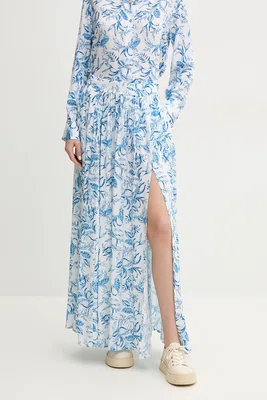 Sukně Melissa Odabash modrá barva, maxi, áčková, Mira